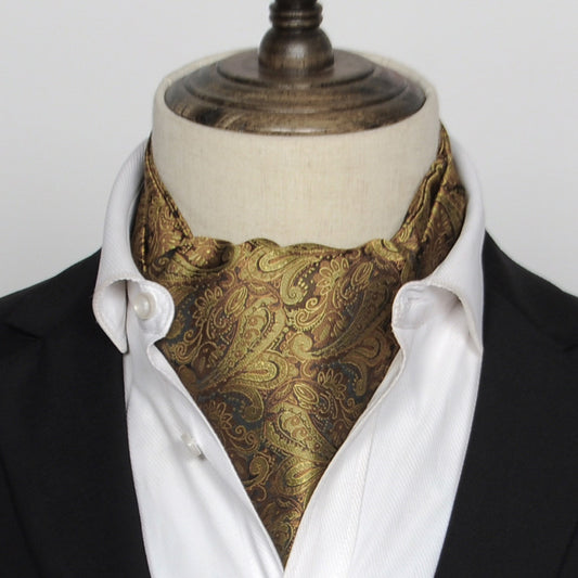 British Vintage Suit Silk Scarf Shirt