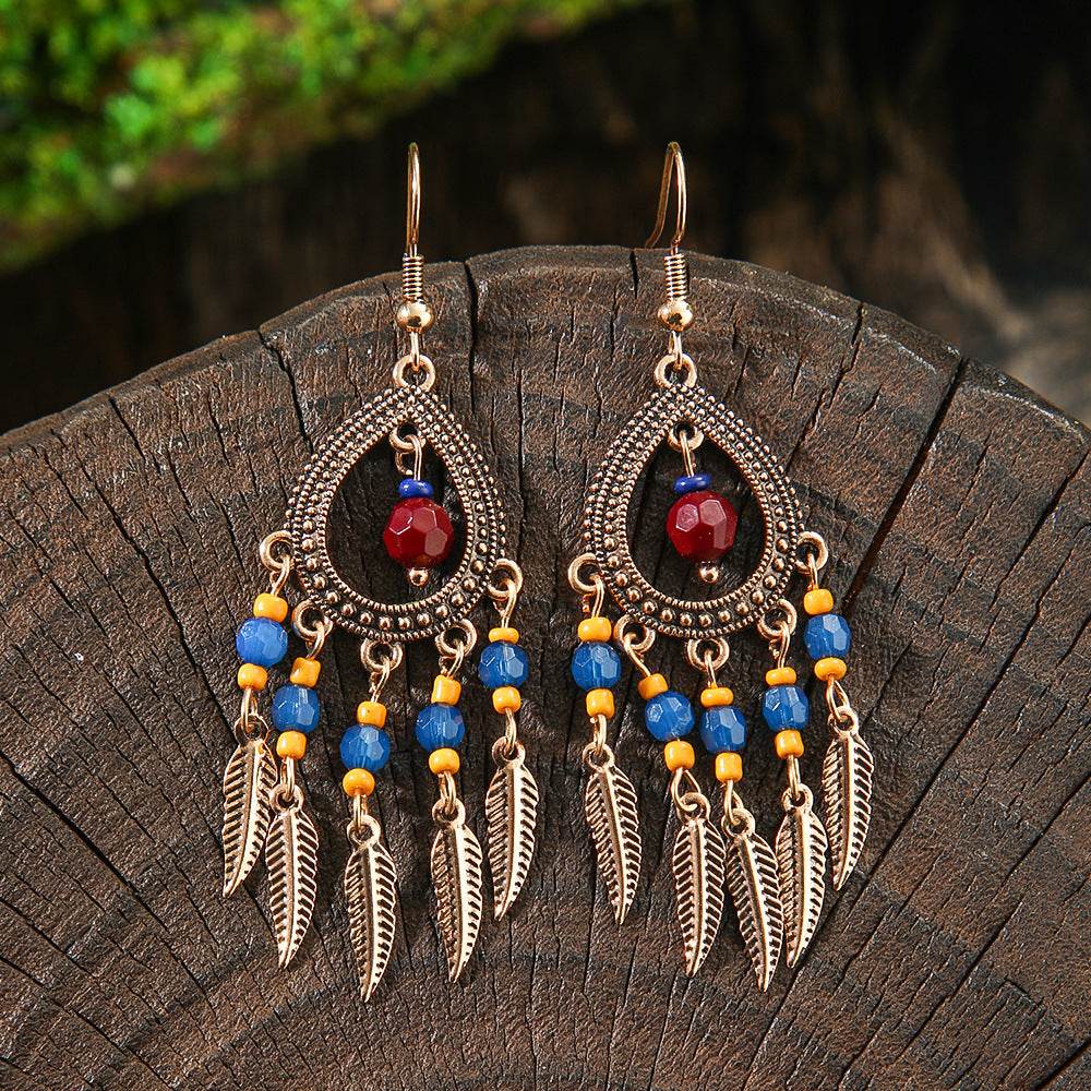 Vintage Bohemian Style Hand-woven Tassel Earrings