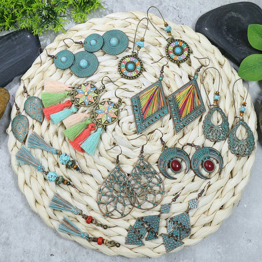 Bohemian Hollow Stud Earrings Women