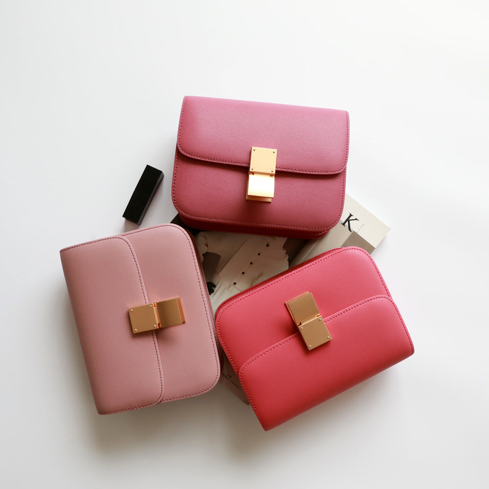 Federstil Pendler Stewardess Leder One-Shoulder Messenger Bag