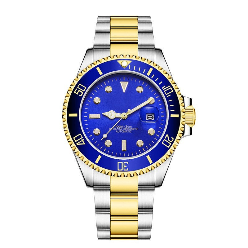 ساعة ميكانيكية للرجال بسوار من الفولاذ المقاوم للصدأ